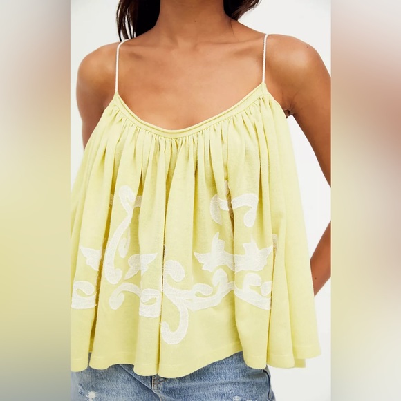 Free People On Clouds Lemon Swing Tank - Picture 3 of 8